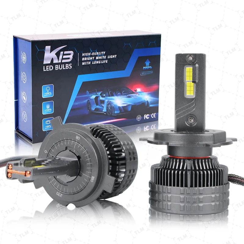 2 шт. Автомобильные светодиодные лампы H4 K13Max 200W H7 Canbus H11 HB3 9005