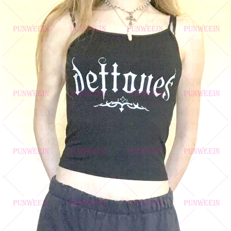 Майка без рукавов в эстетике гранж с милым винтажным принтом укороченный топ