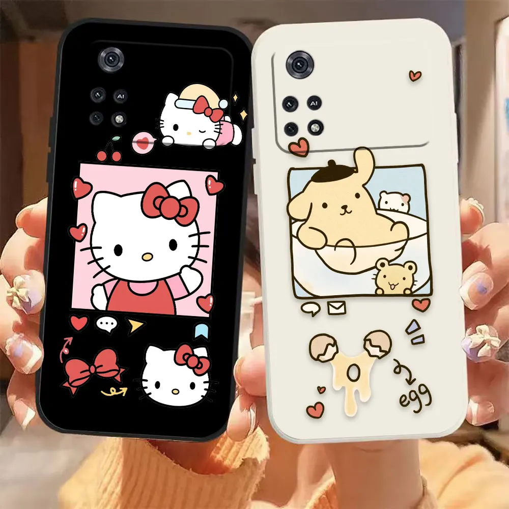 

Anime M-Melody K-Kitty Cat Case For Xiaomi PCOO F3 M3 X2 X3 M4 6X 8 CC9 CC9E MIX 2 2S Black Shark 3 4 5 GT Pro 4G 5G Case Funda