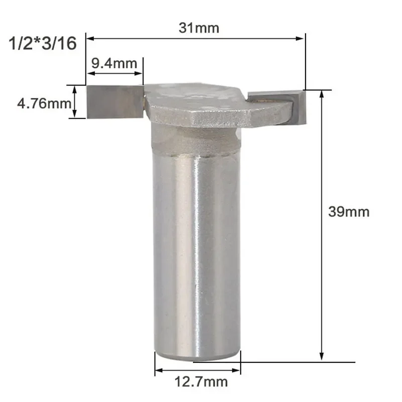 1 шт. 1/2 &quot12 7 мм фреза с хвостовиком резьба по дереву Т-образная долбежная фрезы