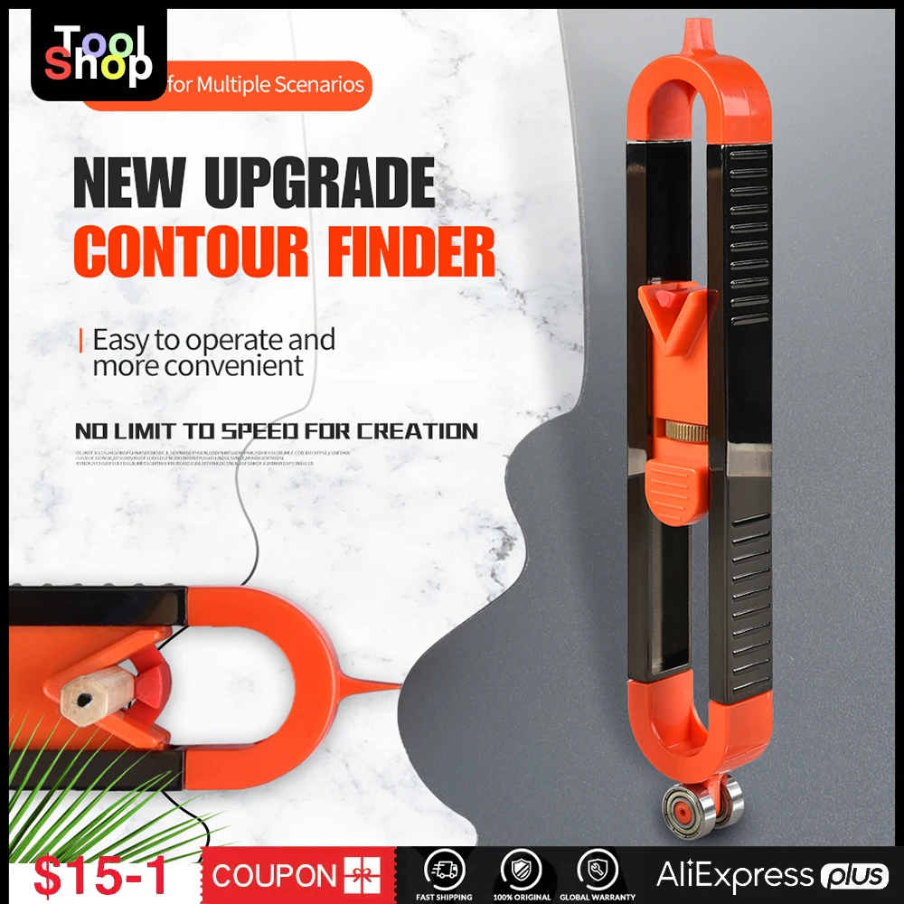 

Multi-function Adjustable Profile Scribe Tool - Irregular Duplicator Tools, Precise Contour Gauge with Lock for Woodworking