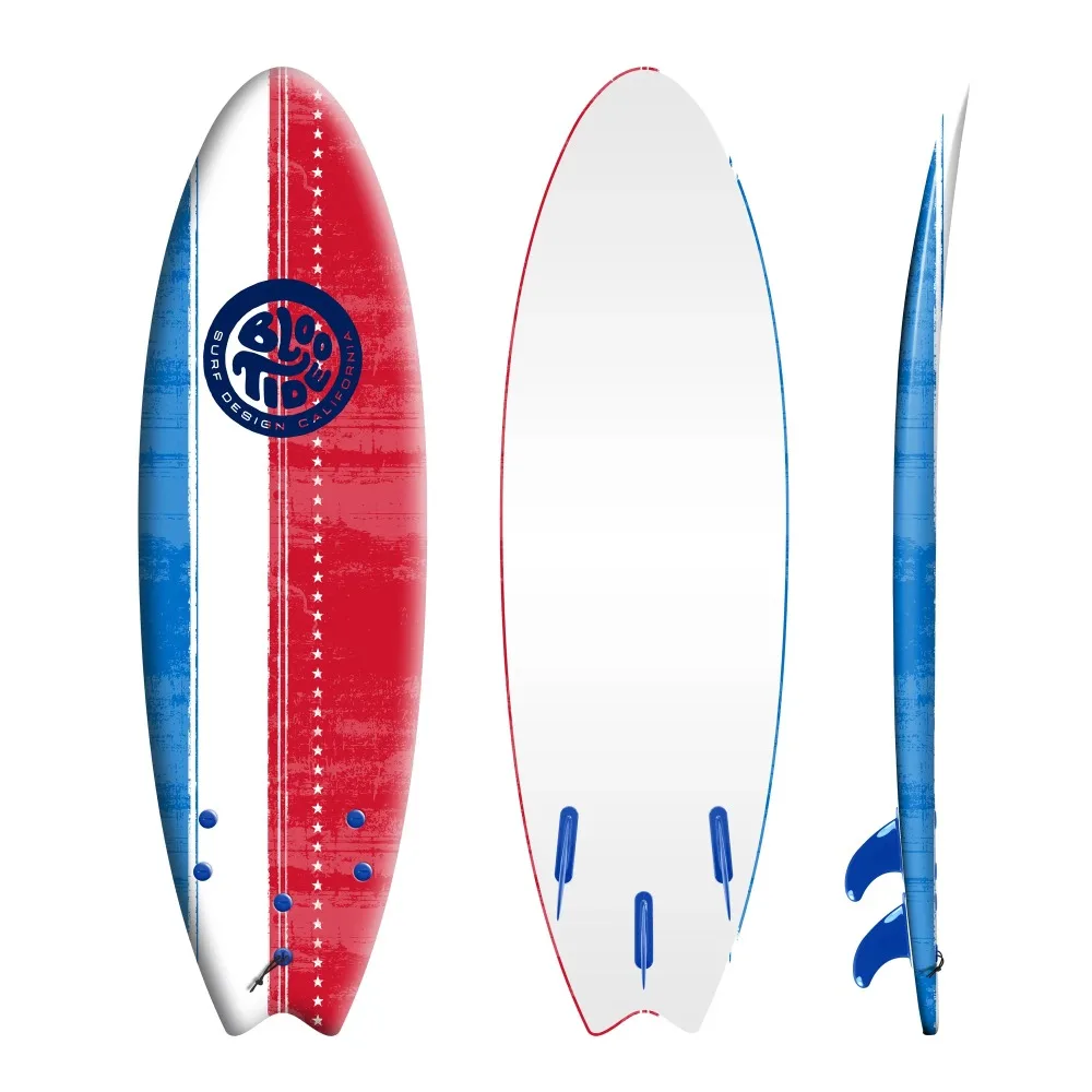 

6ft Surfboard - Americana----Adult Swimming Plank Ski Plank Beginner Assisted Rowing Board