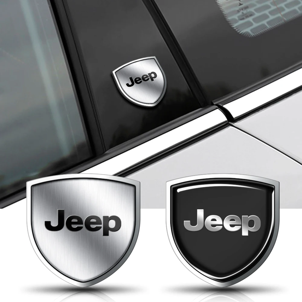 

1/2pcs 3D Metal Car Body Window Decoration Stickers Badges Auto Styling For Jeep Renegade Grand Cherokee xj Wrangler Uaz Patriot