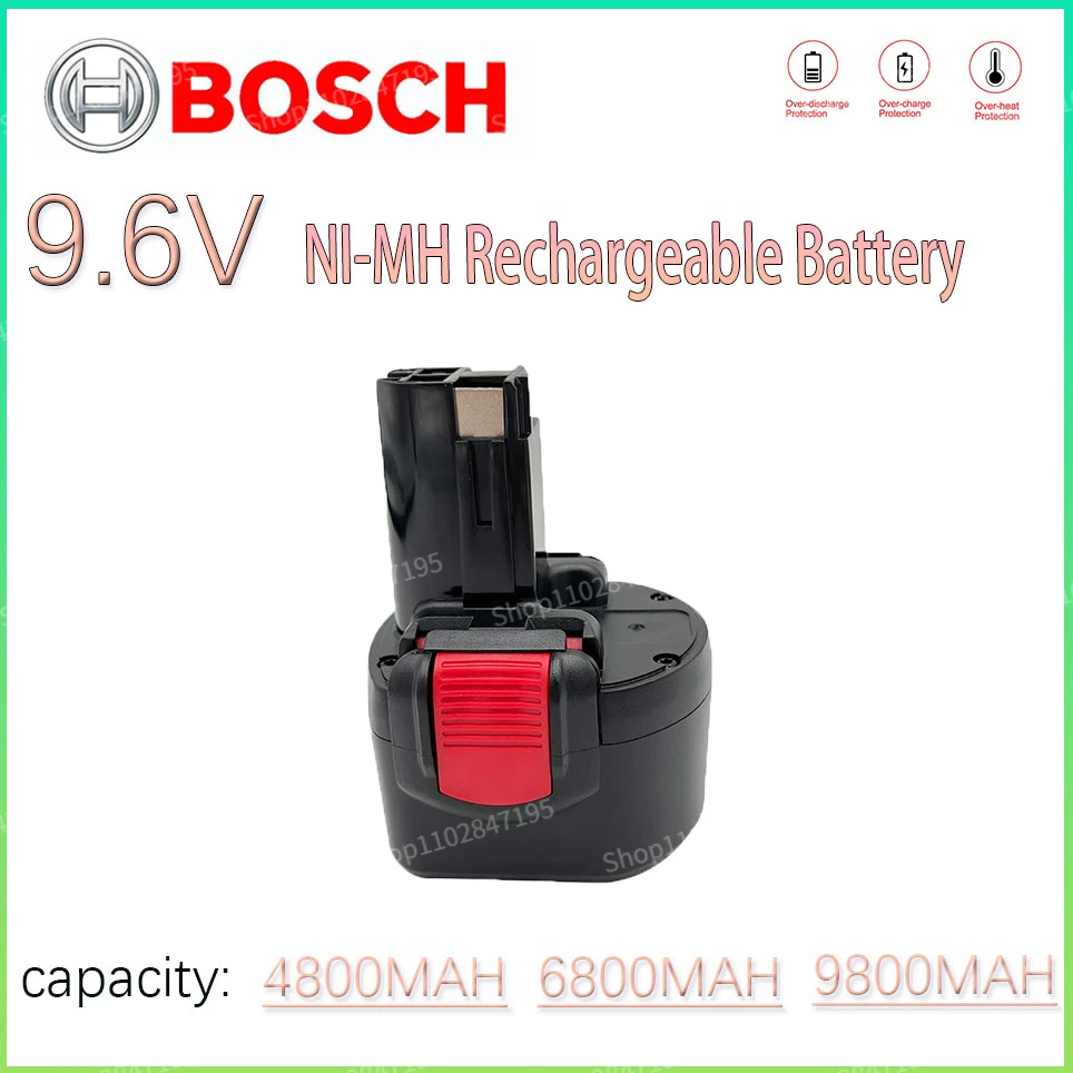 

Bosch 9.6V 4.8AH 6.8AH 9.8AH Ni-MH Rechargeable Battery BAT048 BAT100 BAT119 BH984 BPT1041 GSR GDR Power Tools Battery