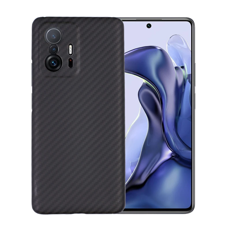 

Case for Xiaomi Mi 11T Ultrathin Real Carbon Fiber Aramid Anti-explosion Cell Mobile Phone Protective Cover Protection Shell