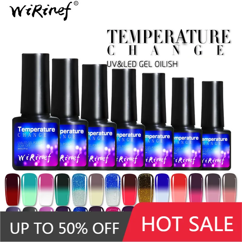 

WiRinef 1 шт. 8 мл температурный хамелеоновый Гель-лак для ногтей долговечный лак для ногтей гель