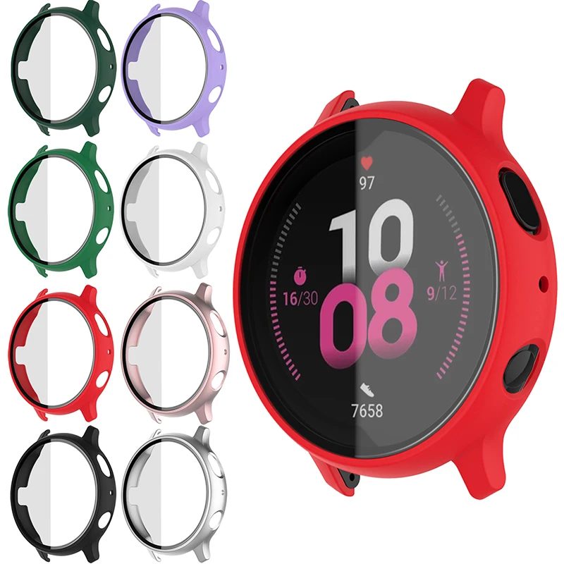 

Чехол для Samsung Galaxy Watch Active 2 44 мм 40 мм, чехол-бампер с полным покрытием, защитное покрытие из закаленного стекла, защита экрана