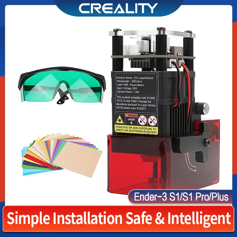 

Creality Ender-3 S1/S1 Pro CV-Laser Module 24V 1.6W Laser Engraving for 3D Printer, Precise Focusing, Easy to Install,Laser Kit