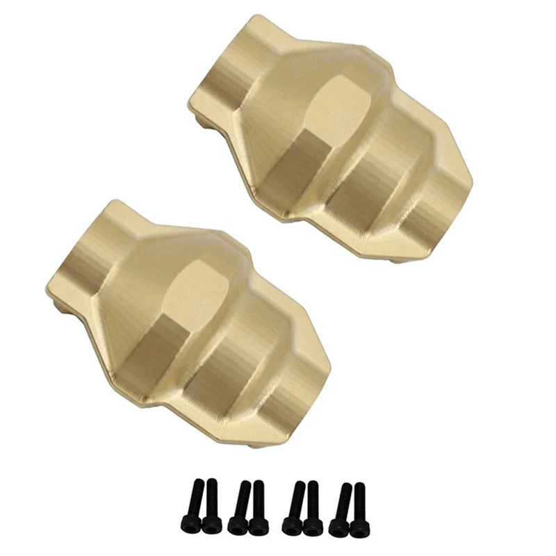 2Pcs Heavy Duty 33G Brass Front Rear Axle Diff Cover Differential For Yikong YK4082 4102 4103 6101 RC Car Upgrades