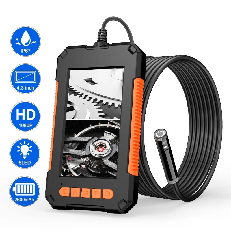 

Endoscope for cars Camera with 4.3 "Screen Inspection wireless camera for Sewer 1080P endoscope IP68 Waterproof Video recorder