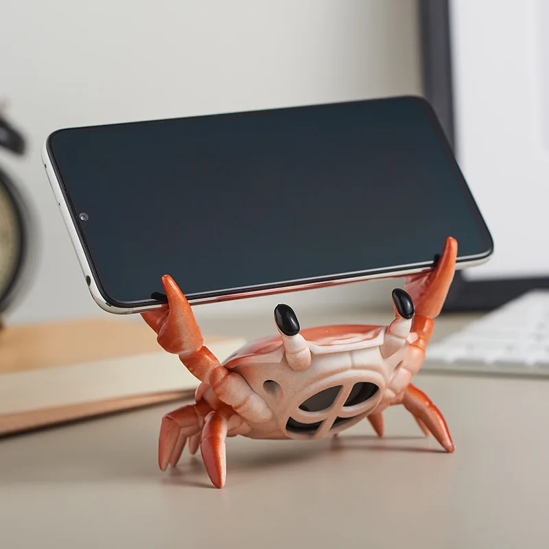 

Creative Crab Shape Wireless Bluetooth Mini Speaker Phone Holder Portable Surround Sound Button Creative Audio Electronics