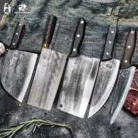 hx outdoors hand forged household chopping knife meat cleaver 4cr13 stainless steel kitchen fruit knife sharp kitchen knife
