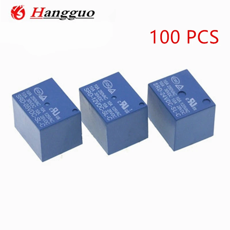 

100pcs SRD-05VDC-SL-C SRD-12VDC-SL-C SRD-24VDC-SL-C SRD-48VDC-SL-C Relays 5 Pin SRD- 05VDC/12VDC/ 24VDC/48VDC -SL-C Power Relays