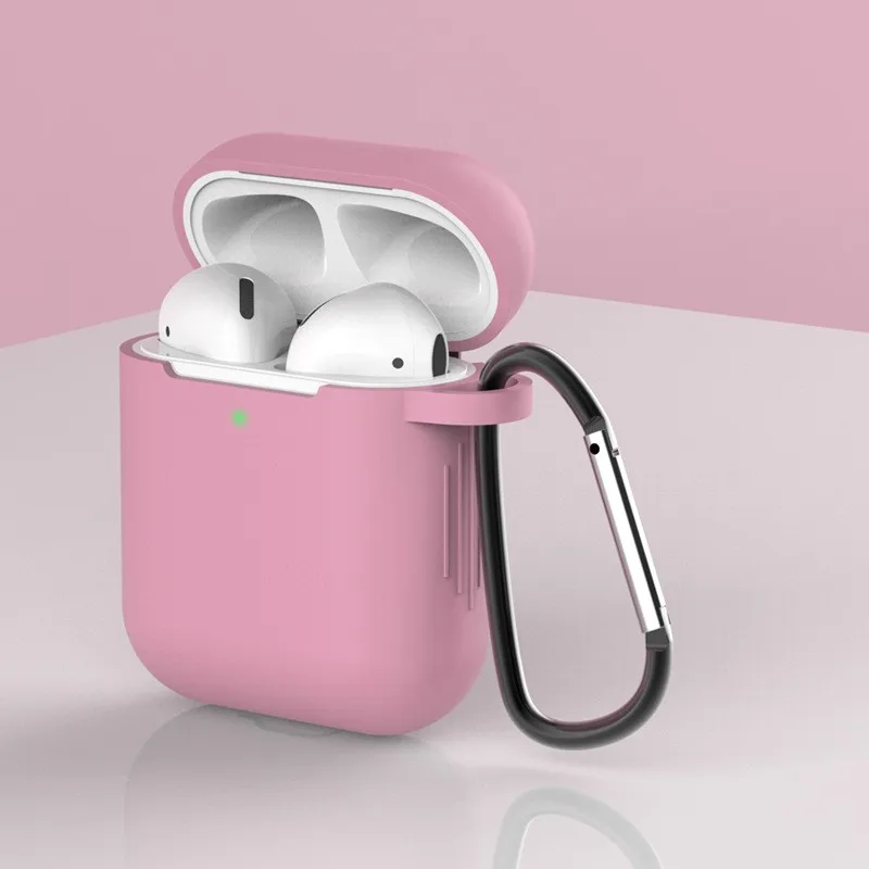 

Силиконовый чехол для наушников Airpods 2, защитный чехол для наушников Apple Airpods2 Air Pods 2, чехол с жидким крючком