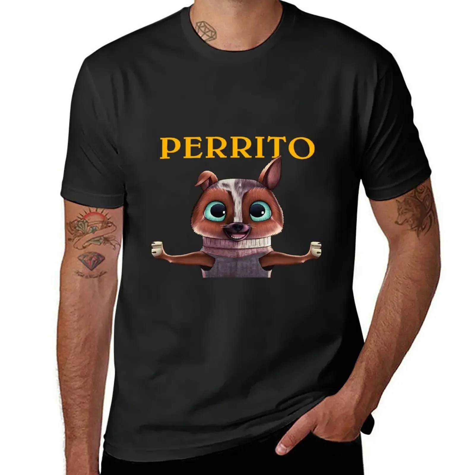 Футболка Perrito From Puss in Boots блузка с графикой аниме-фигурки таможенный дизайн