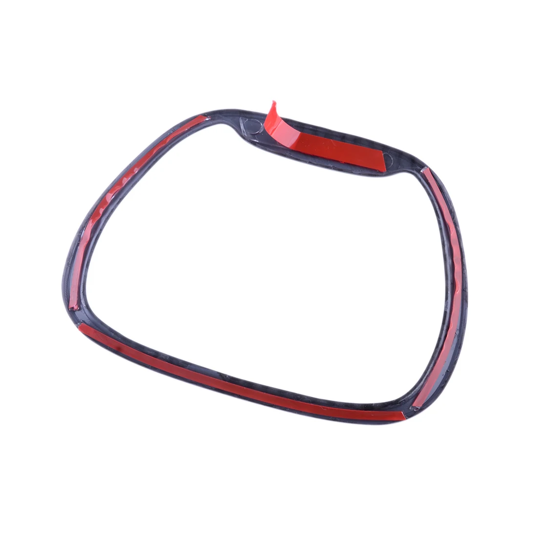 Черное углеродное волокно Стильный ABS центральное кольцо рулевого колеса чехол