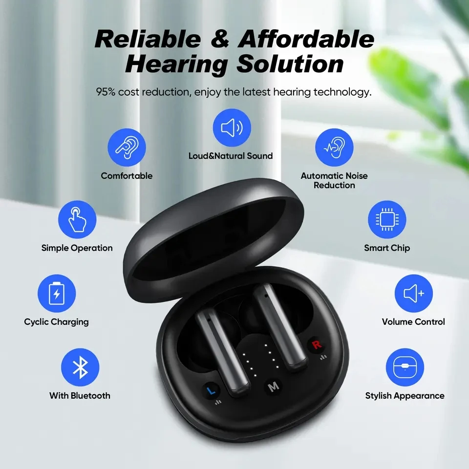 Слуховой аппарат Bluetooth аудиоусилитель высококачественный чип шумоподавление