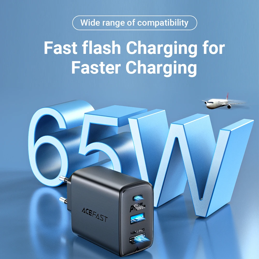 acefast portable gan 65w fast charger 4k60hz hdmi compatible tv docking station for switch 3ports type c qc3 0 notebook charger free global shipping