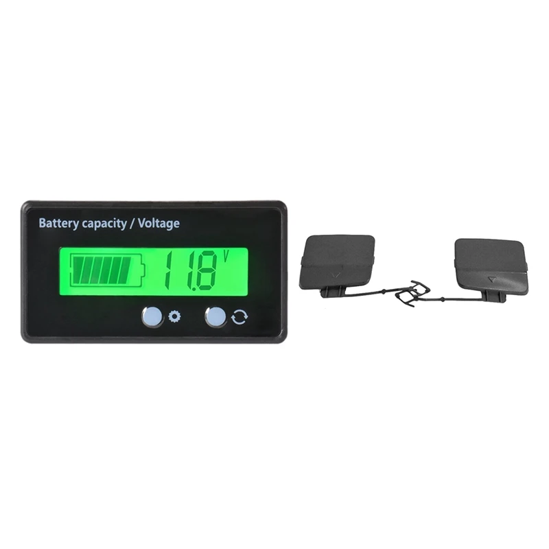 

12/24/36/48V LCD Lead-Acid And Lithium Battery Capacity Tester & Rear Left Right Bumper Towing Tow Hook Eye Cover