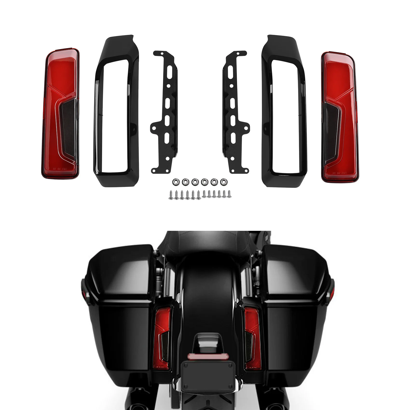 Фото Задний фонарь и кронштейн для мотоциклов Harley CVO Street Glide FLHXSE 2023-2026, CVO Road Glide FLTRXSE 2023-2025, 2024 №1