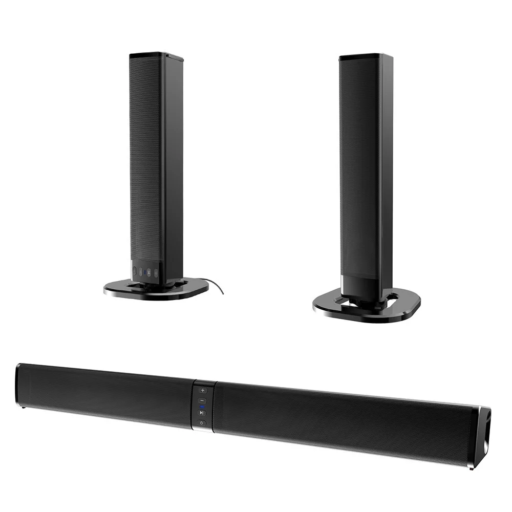 

20W TV Soundbar Separable Bluetooth Speaker With MIC Built-in Subwoofer Home Theater 4.0 Channel 3D Surround Sound Column For PC