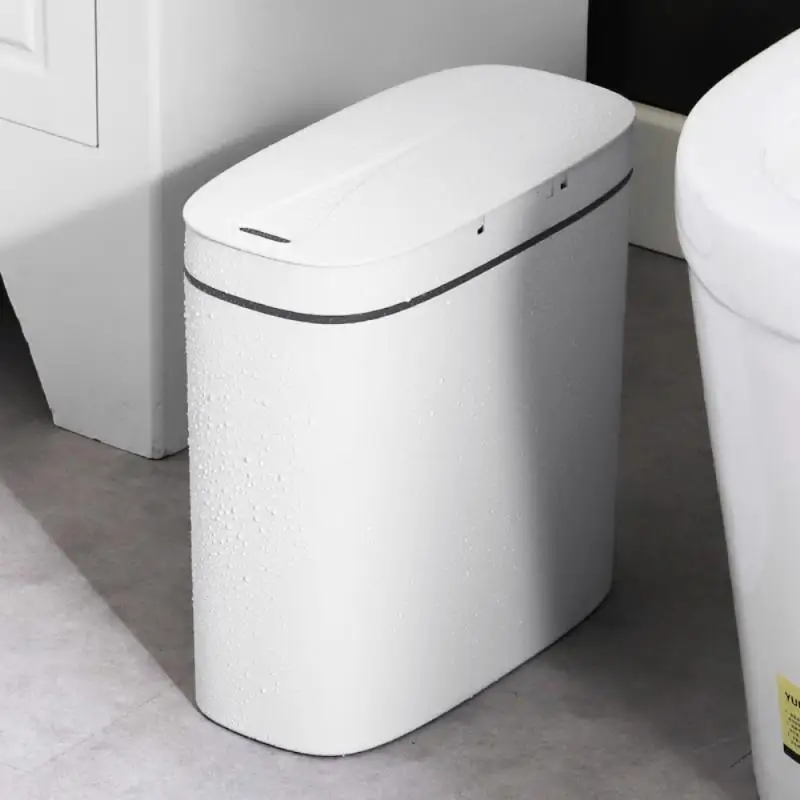 

Умная мусорная корзина 13L, автоматическая мусорная корзина с умным датчиком, перезаряжаемая Индукционная бесконтактная мусорная корзина для ванной комнаты