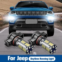 2pcs led daytime running light psx24w 2504 drl bulb lamp canbus error free for jeep compass 2017 2018 2019 2020 2021