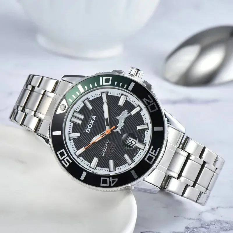 

New DOXA Watch Top Brand Exquisite 316L Stainless Steel Men's Watch Luminous Automatic Date Waterproof Sports Quartz Watch Clock