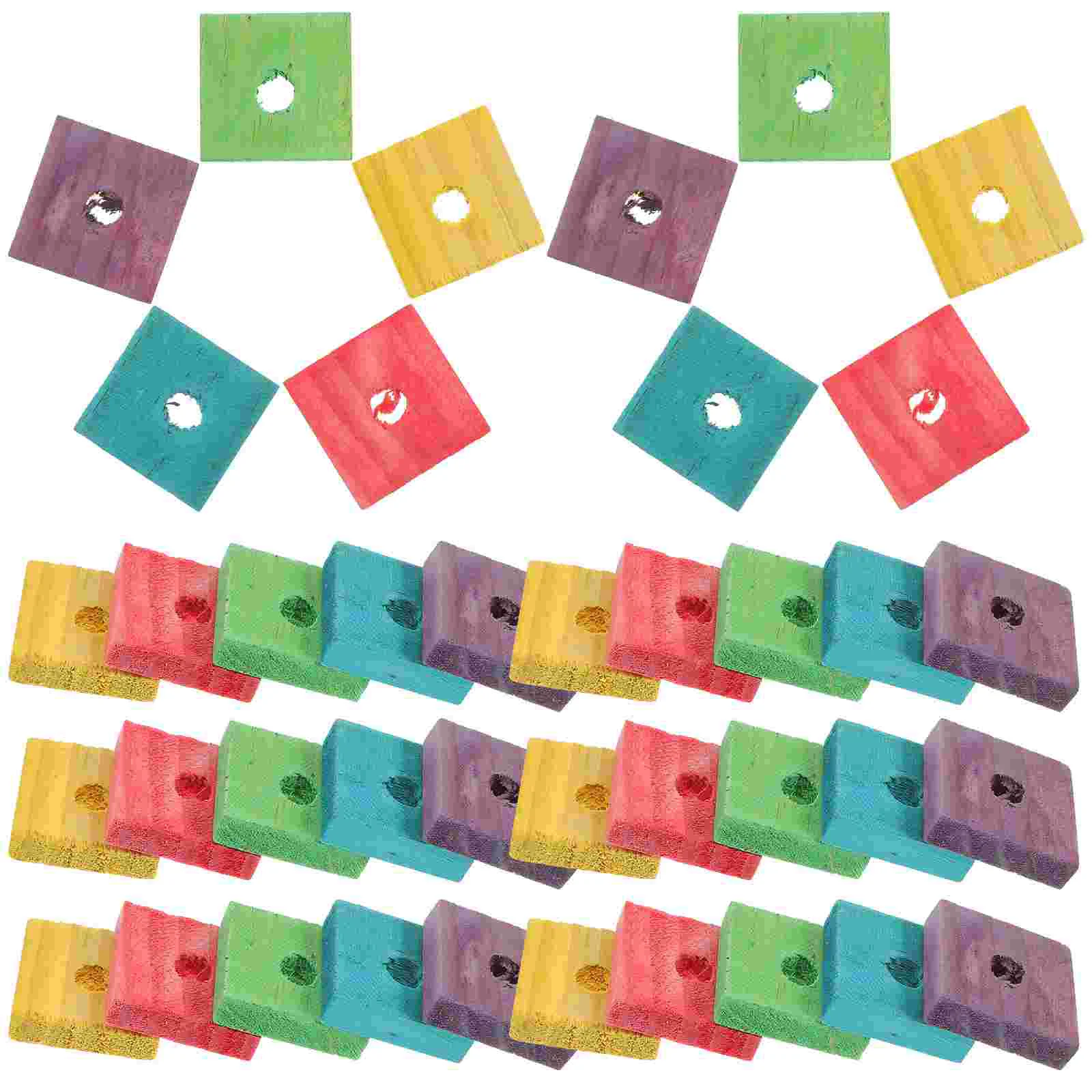 

100 Pcs Bop It Toy Large Bird Toys Teething Toy Beak Trim Bird Toy Large Parrot Toys Teeth Grinding Toy Wooden DIY Wood Chips