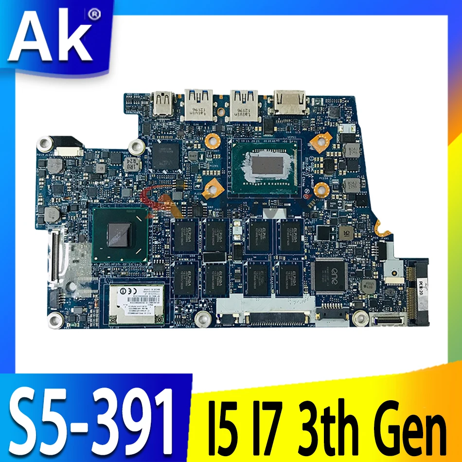 

FOR ACER ASPIRE S5-391 Laptop MOTHERBOARD mainboard WITH I5 I7 3th Gen CPU 4GB RAM LA-8481P motherboard