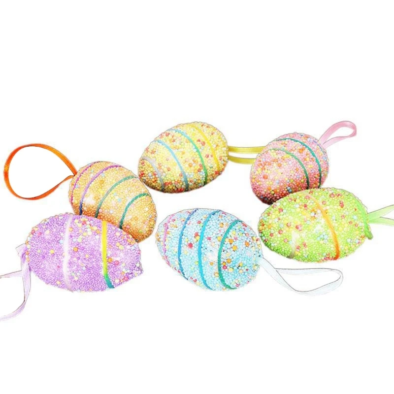 

6 шт., пасхальные разноцветные яйца C63B