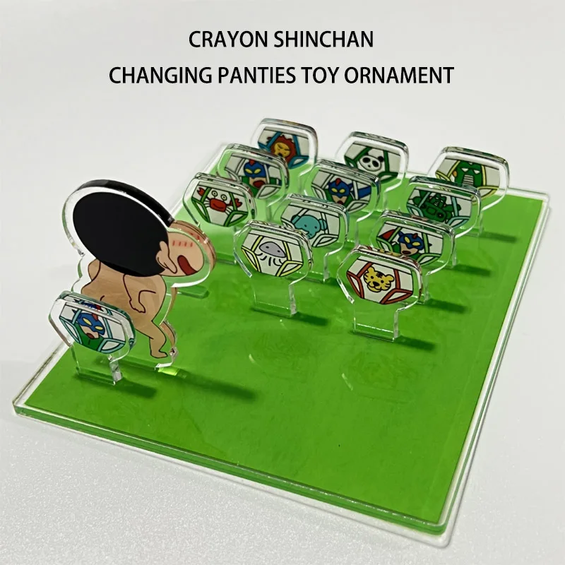 

Kawaii Crayon Shin-Chan Anime Acrylic Desktop Diy Change Panties Toy Ornaments Standing Sign Small and Exquisite Festival Gift