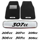 Автомобильные коврики с эмблемами для Peugeot GT 206CC 207CC 208CC 306CC 307CC 308CC GTI, спортивные автомобильные коврики, металлические наклейки с эмблемой, аксессуары