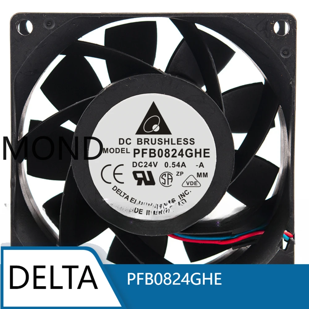 PFB0824GHE Delta 8038 24 В 0 54 А 8 см двухшаровой инверторный охлаждающий вентилятор