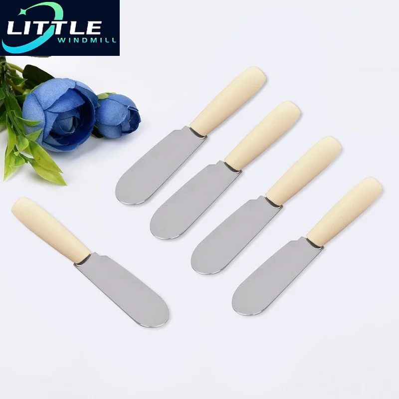 

Mini Stainless Steel Spatula Plastic Handle Scraper Knives Breakfast Sandwich Cheese Slicer Spreader Butter Knife Kitchen Tools