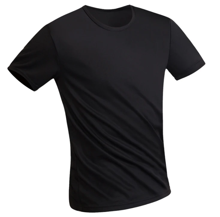 

2 pcs single color Korean style pop cotton sports short sleeve round neck advertising custom logo cultural Solid color CAE37