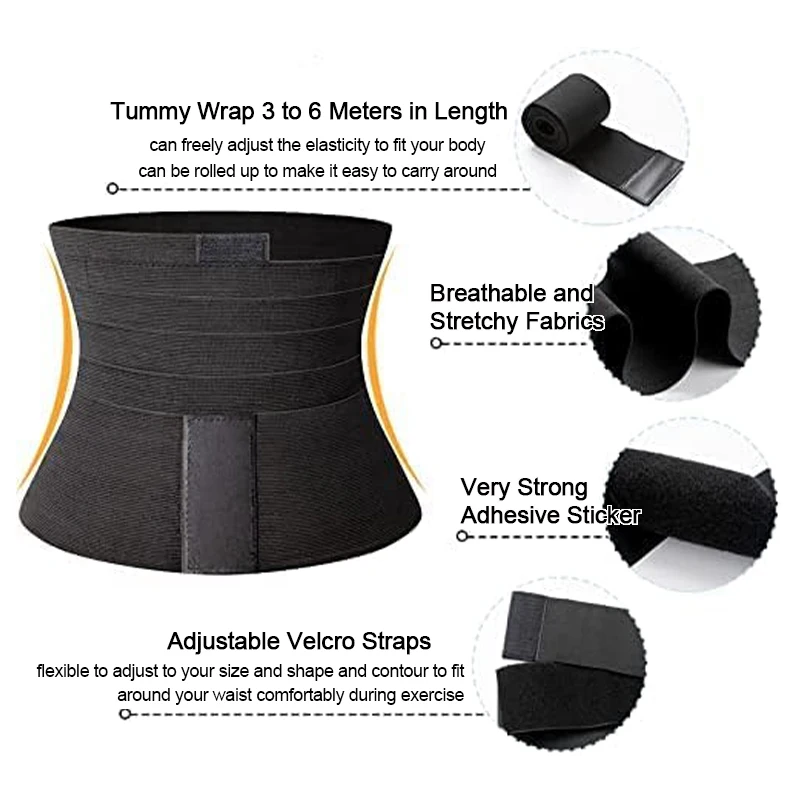 Mens Waist Trainer Abdomen Reducer Snatch Me Up Bandage Wrap Back Lumbar Support Belt Body Shaper Trimmer Corset Sauna Shapewear
