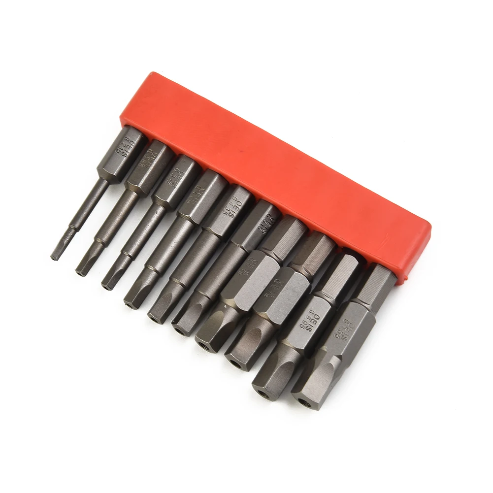 10 шт. 50 мм пятиугольная отвертка магнитное сверло 1/4 дюйма адаптер с шестигранным