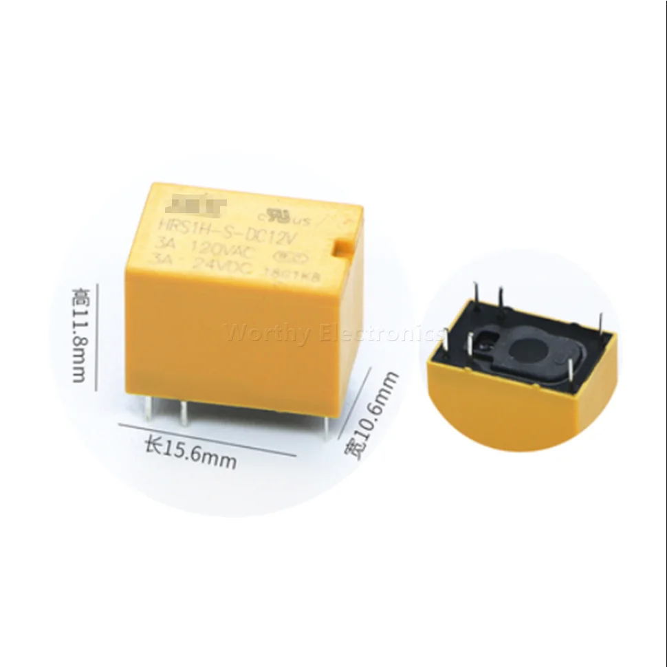 

Free shipping 10pcs/lot HRS1H-S-DC5V DC12V 24V -N Relay 6Pin 3A