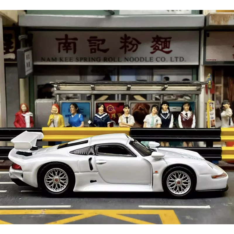 Sparky 1/64 Porsche 911 GT1 Игрушечный автомобиль из белого сплава литая под давлением