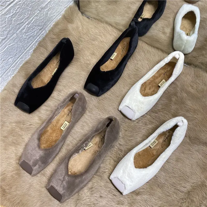 

Туфли женские с квадратным носком, удобные лоферы, мягкая подошва, плоская подошва, без застежки, элегантная Уличная обувь