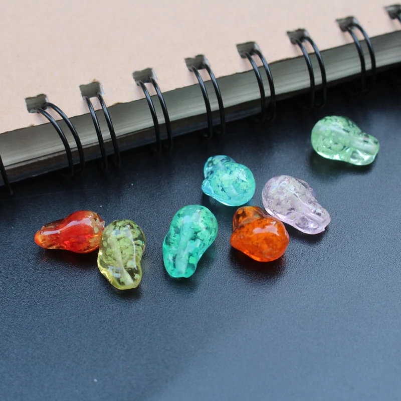 

10Pcs 12mm×16mm Irregular Shape Luminous Beads Lampwork Glass Beads for jewelry Bracelet Necklace Earring Craft DIY Accessoires
