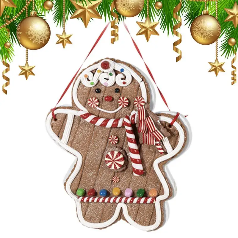 

1pcs Christmas Tree Pendant Holiday Festival Gingerbread Man Car Decor Home Decor Craft Holiday Parties Supplies For Tree Decor