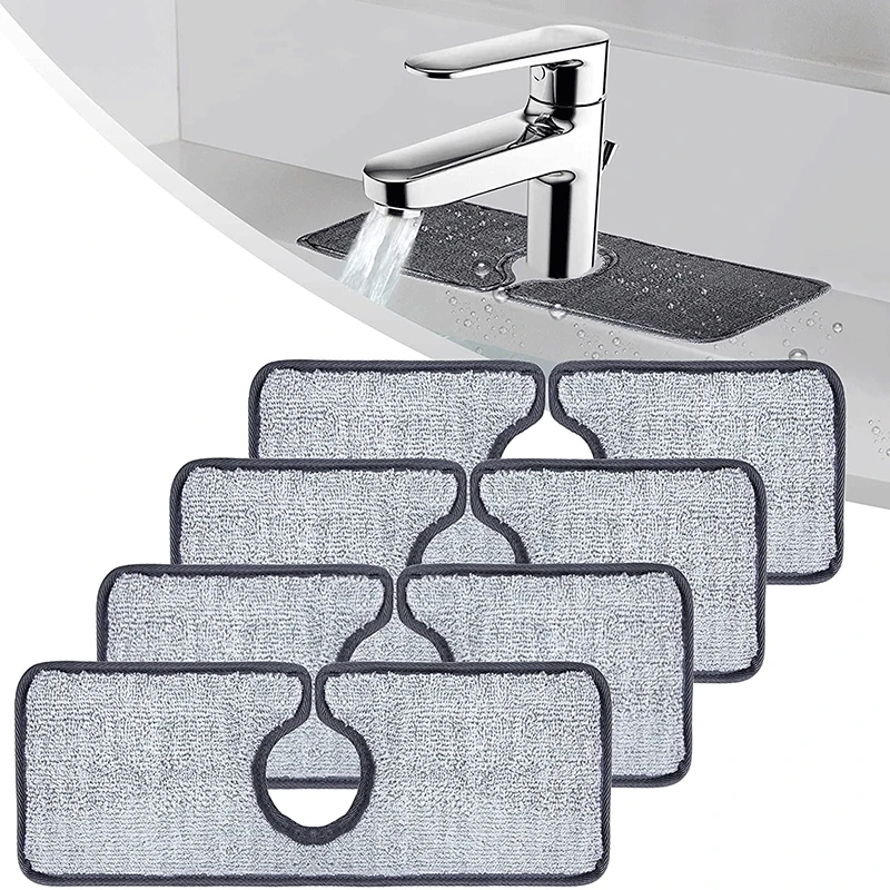 

Kitchen Faucet Absorbent Mat Sink Splash Guard Microfiber Faucet Splash Catcher Countertop Protector for Kitchen Bathroom