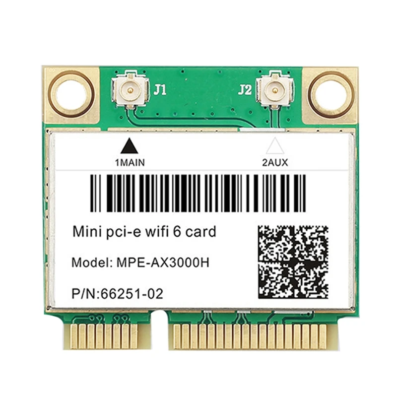 

Wi-Fi 6E AX3000H зеленая беспроводная сетевая карта BT 5,2 для мини PCIE Wi-Fi адаптер для настольного ПК/ноутбука Win10