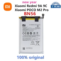 xiao mi 100 orginal bn56 5000mah battery for xiaomi poco m2 pro redmi 9a 9c high quality phone replacement batteries