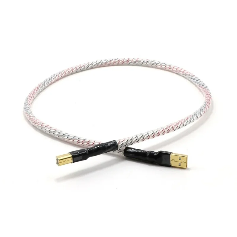 

Type A to Type B Shield USB Cable Silver Plated Hifi DAC Data Line