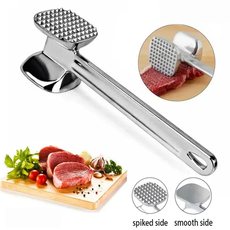 

Aluminum Alloy Meat Mallet Tenderizer Steak Beef Chicken Hammer Loose Meat Hammer Round Hammer Durable Double-Sided Kitchen Tool