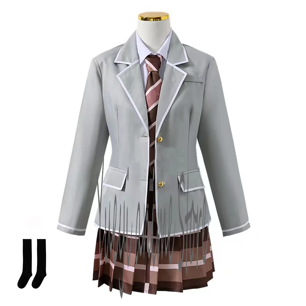 Women's Cosplay Imai Lisa Costume School Uniform suit Halloween Party Jacket Shirt Pleated Skirt customized