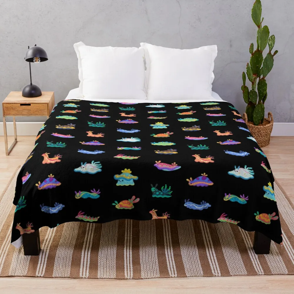 

Sea slug-cobertor preto do lance fuzzy cobertor